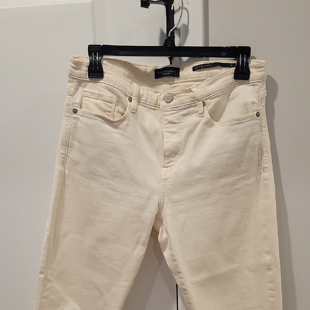 Elegant Cream Skinny Jeans for Women